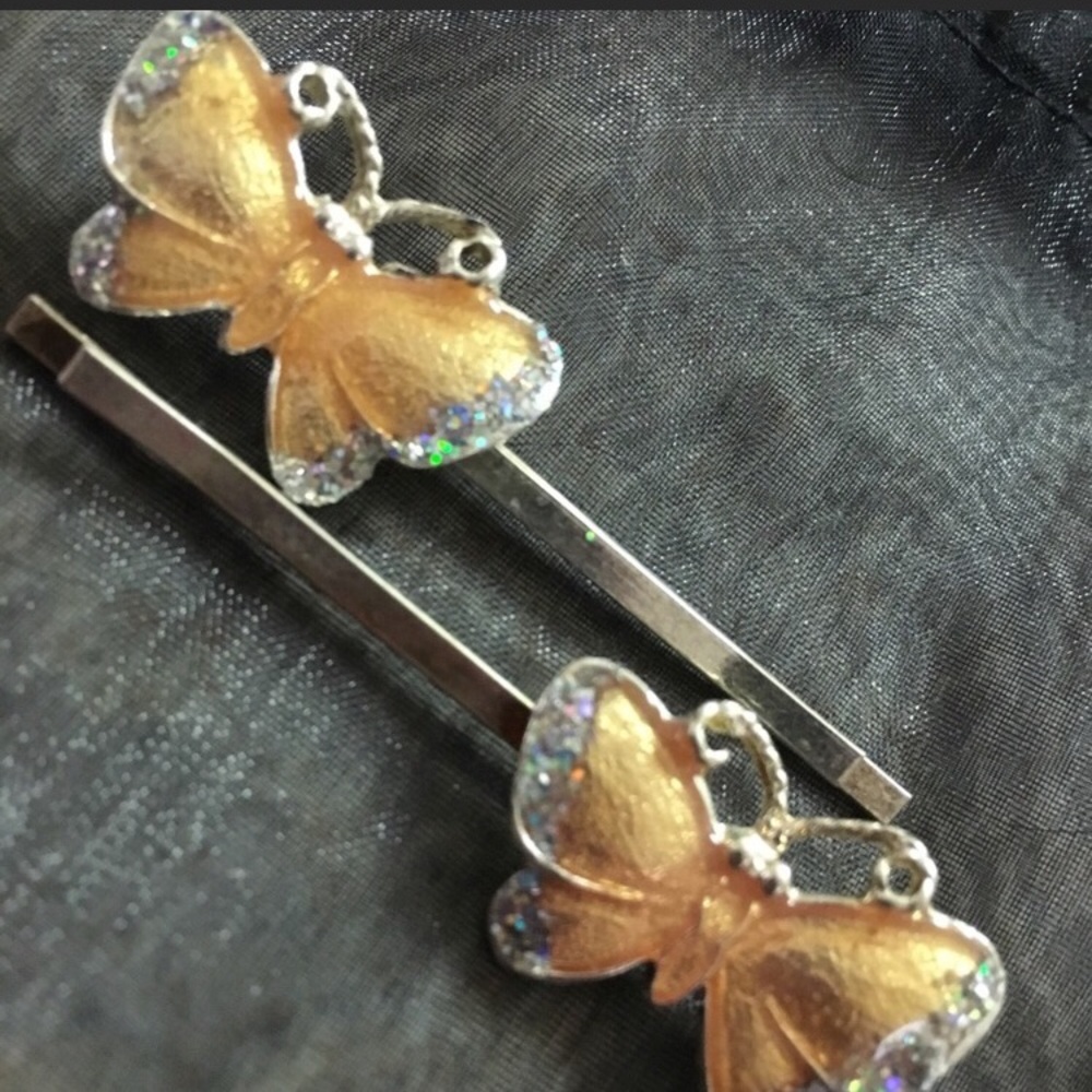 Butterfly hair barrettes